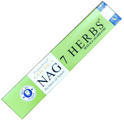 Zeige Details für Räucherstäbchen Golden Nag 7 Herbs von Vijayshree 15g Packung. Ca. 15 Incence Sticks Bild von Räucherstäbchen Golden Nag 7 Herbs von Vijayshree 15g Packung. Ca. 15 Incence Sticks