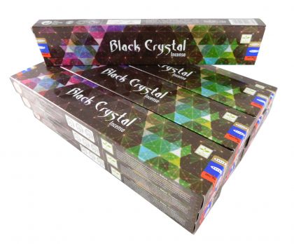 Satya Rucherstbchen  Black Crystal 12 Packs a 15g