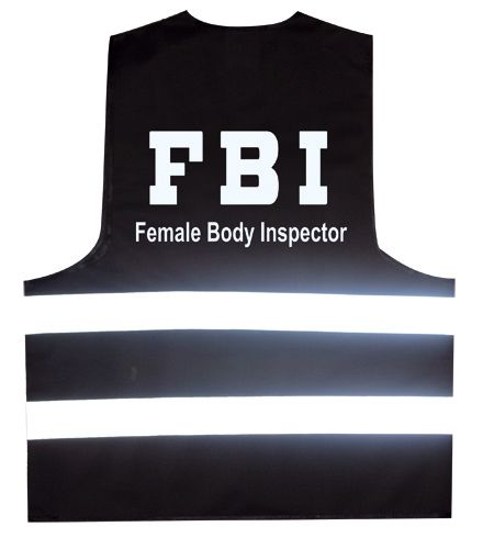 Partyweste FBI Female Body Inspector - L
