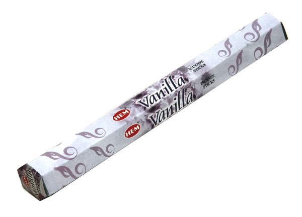 HEM Räucherstäbchen Vanilla 20g Hexa Packung  Ca. 20 Incence Sticks