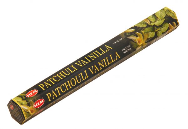 HEM Räucherstäbchen Patchouli Vanilla 20g Hexa Packung  Ca. 20 Incence Sticks