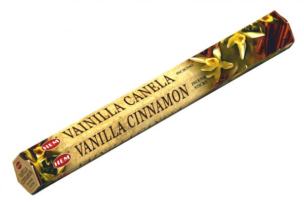 HEM Räucherstäbchen Sparset. 6 Packungen ca. 120 Sticks Vanilla Cinnamon