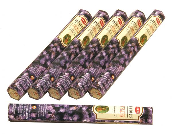 HEM Räucherstäbchen Sparset. 6 Packungen ca. 120 Sticks Lavendel