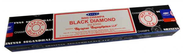 Räucherstäbchen Black Diamond von Satya 15g Packung. Ca. 15 Incence Sticks