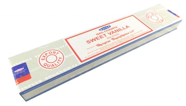 Räucherstäbchen Sweet Vanilla von Satya 15g Packung. Ca. 15 Incence Sticks