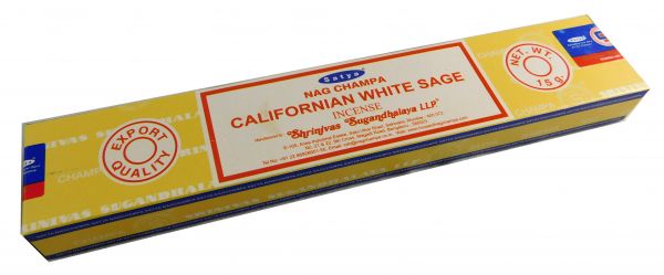 Räucherstäbchen California White Sage von Satya 15g Packung. Ca. 15 Incence Sticks