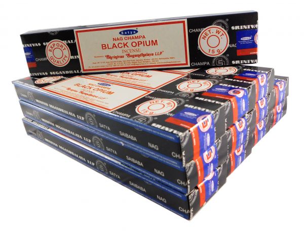 Satya Räucherstäbchen Black Opium 12 Packs a 15g
