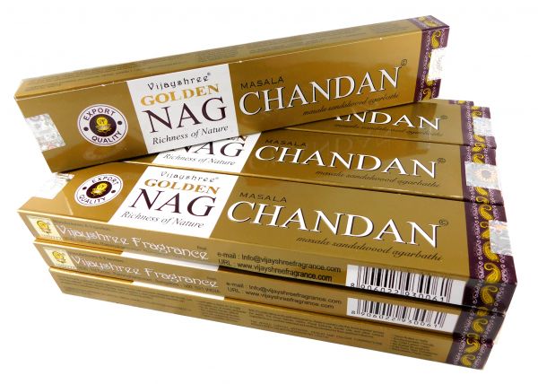 Vijayshree Rucherstbchen Golden Nag Chandan 12 Packs a 15g