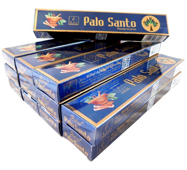 Rucherstbchen Balaji Palo Santo Big Pack 12 Packungen a 15g. Ca. 180 Incence Sticks