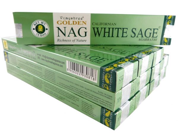 Vijayshree Rucherstbchen Golden Nag California White Sage 12 Packs a 15g