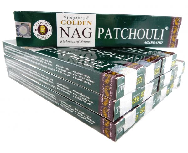 Vijayshree Rucherstbchen Golden Nag Patchouli 12 Packs a 15g