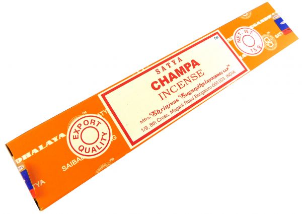 Räucherstäbchen Champa von Satya 15g Packung. Ca. 15 Incence Sticks