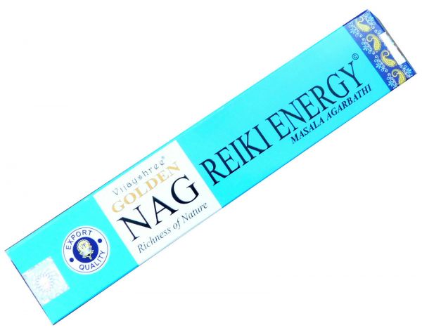 Räucherstäbchen Golden Nag Reiki Energy von Vijayshree 15g Packung. Ca. 15 Incence Sticks