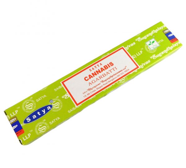 Räucherstäbchen Cannabis von Satya 15g Packung. Ca. 15 Incence Sticks