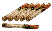 HEM Räucherstäbchen Sparset. 6 Packungen ca. 120 Sticks Rose Vanilla
