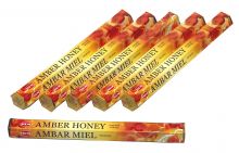 HEM Räucherstäbchen Sparset. 6 Packungen ca. 120 Sticks Amber Honey