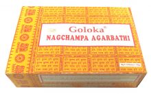 Goloka Nag Champa Masala Rucherstbchen gelb Rucherwerk 12 x 16g Duftstbchen