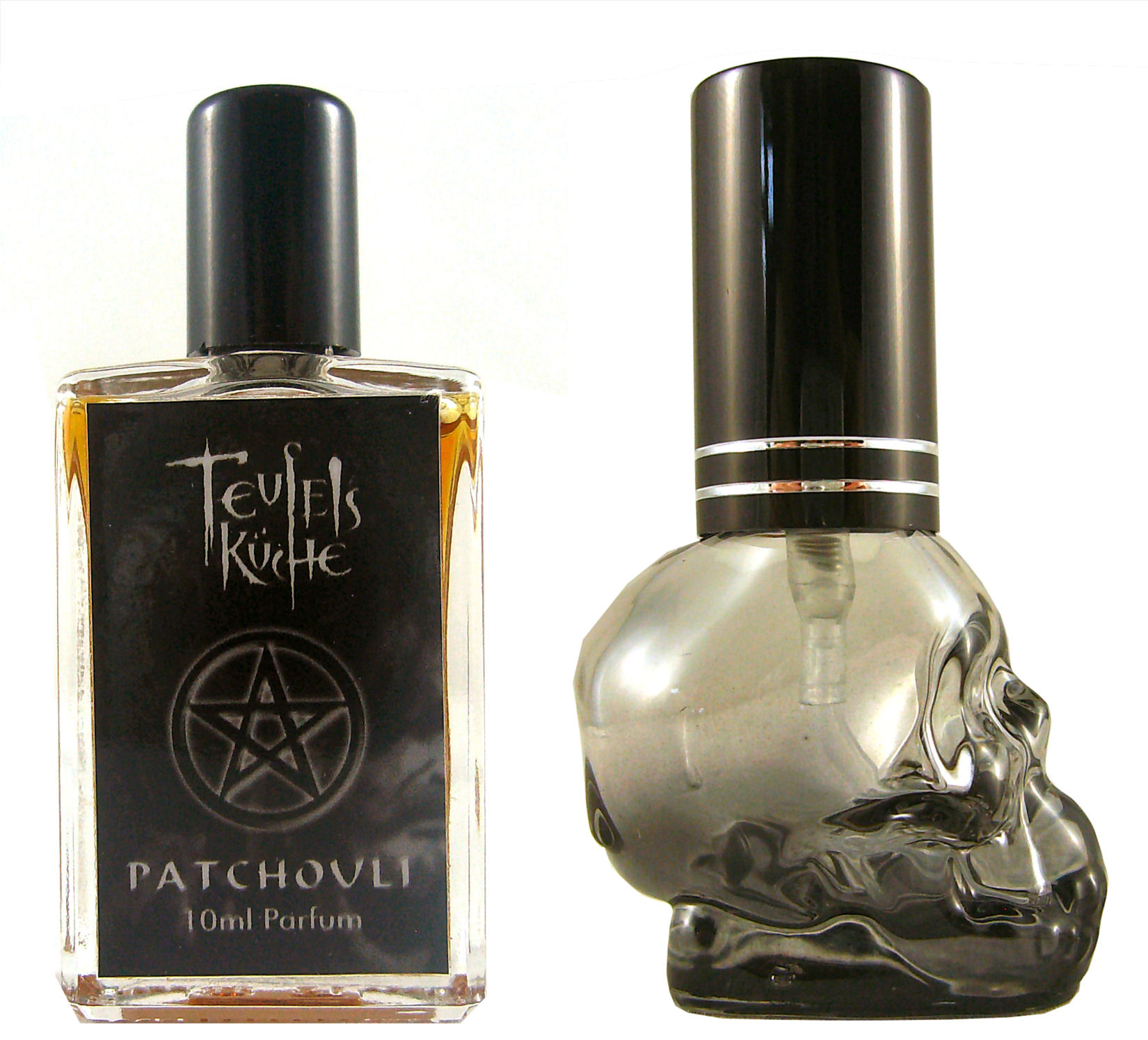 Bild von Patchouli Parfüm 10 ml + Leerflakon Skull