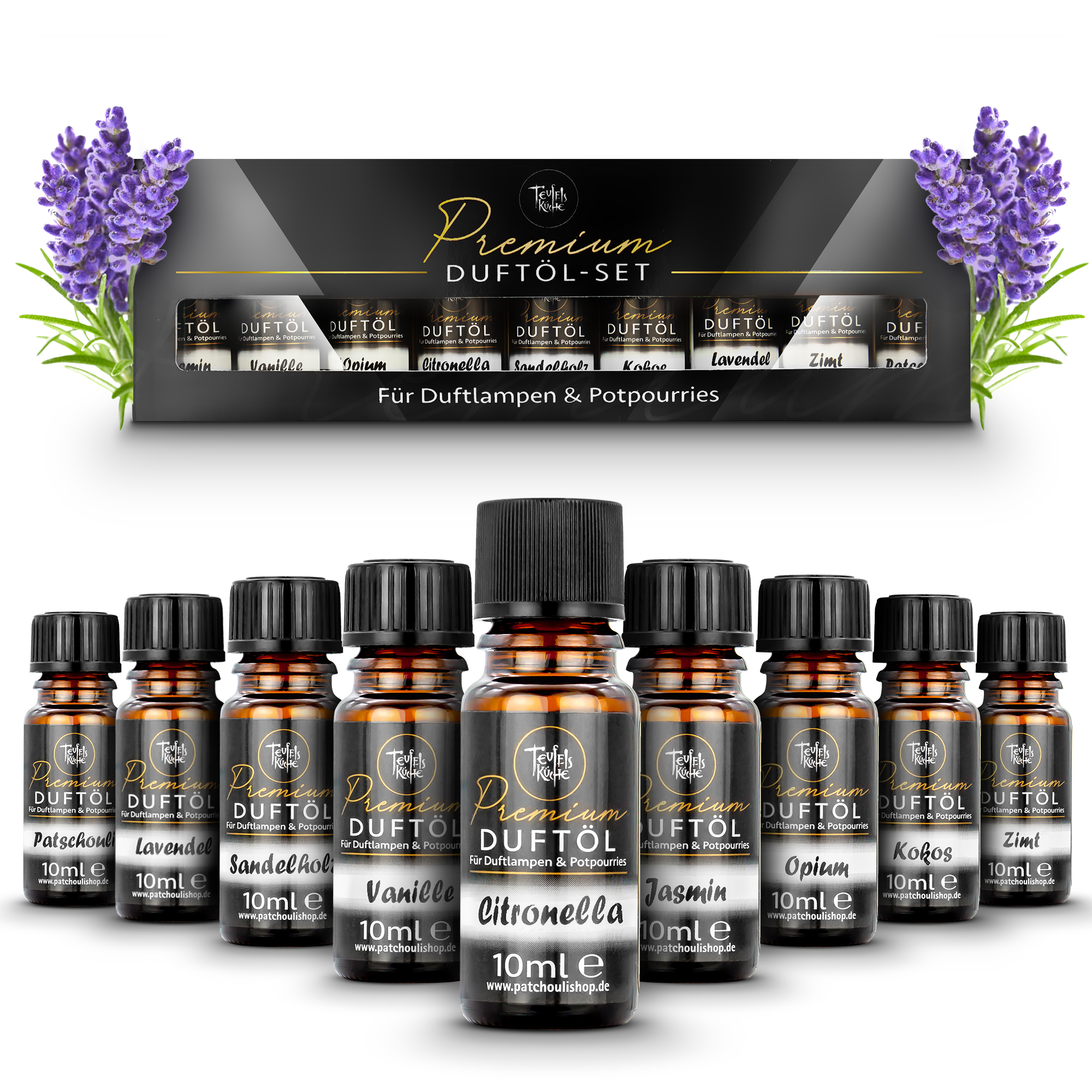 Bild von Duftöl Set Geschenkset original Teufelsküche Premium Duftöle 9 Stück a 10ml