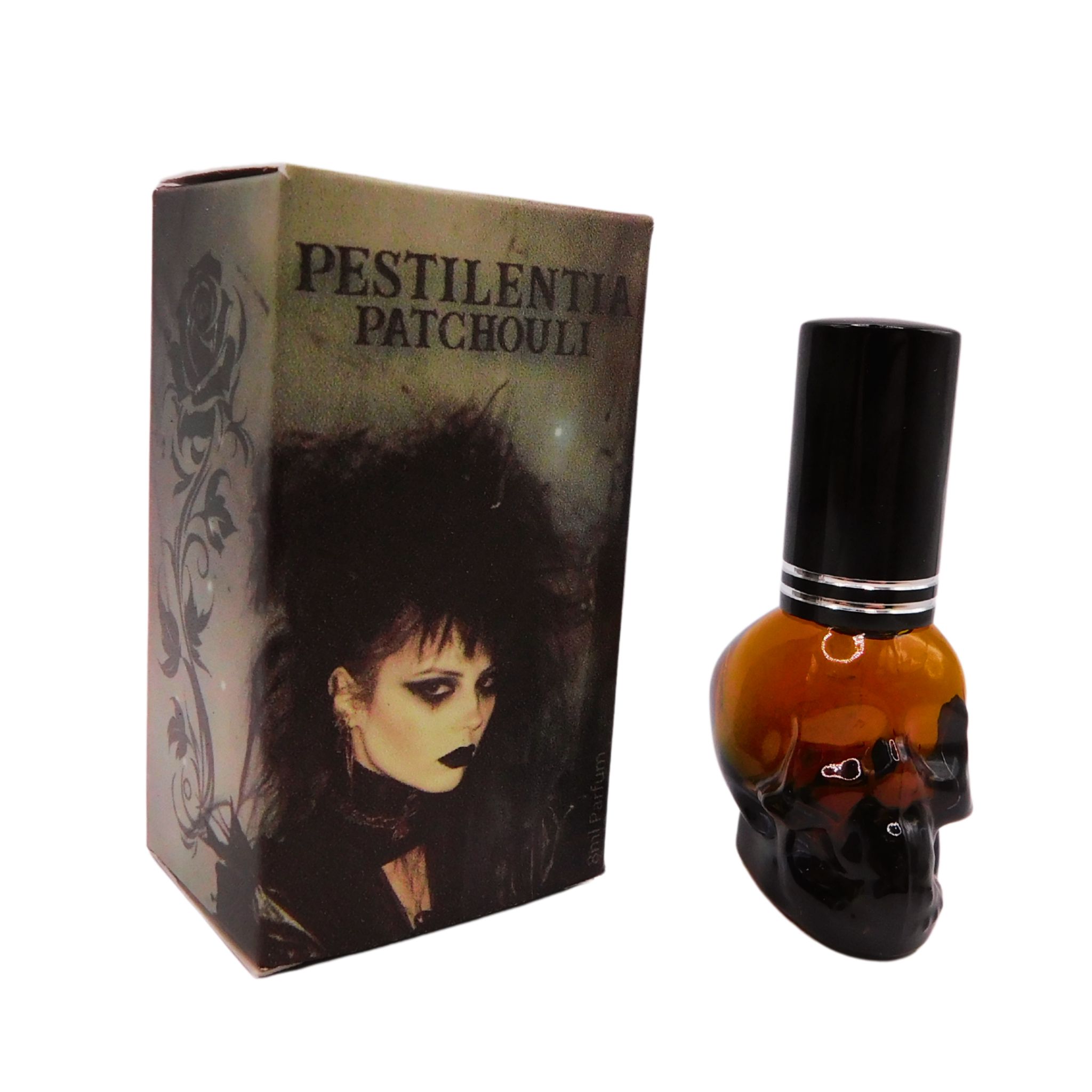 Bild von Pestilentia Patchouli, Parfum Intense, im süßen Skull-Sprühflakon, 8ml, zwei Jahre gereift!