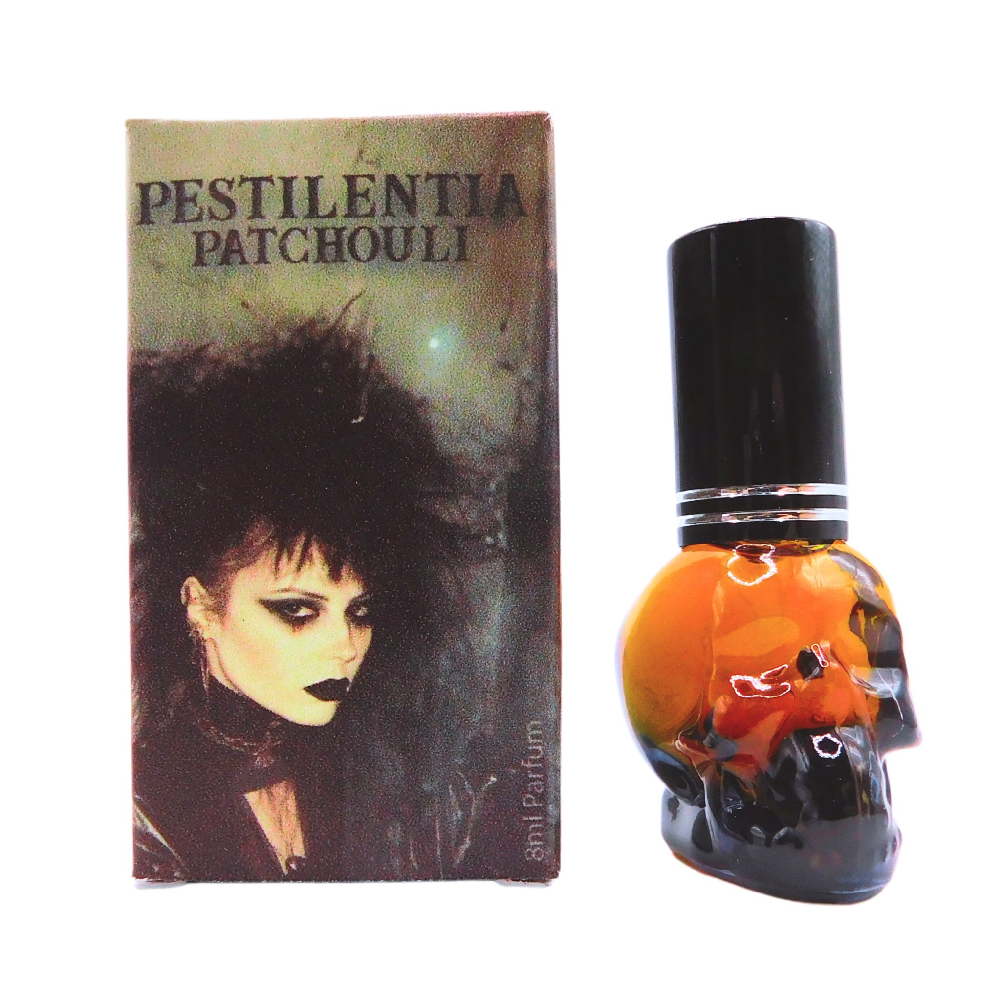 Bild von Pestilentia Patchouli, Parfum Intense, im süßen Skull-Sprühflakon, 8ml, zwei Jahre gereift!