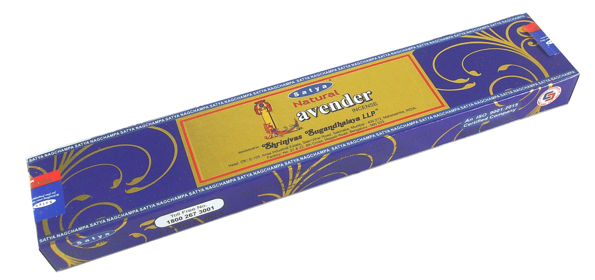 Bild von Räucherstäbchen Natural Lavender von Satya 15g Packung. Ca. 15 Incence Sticks