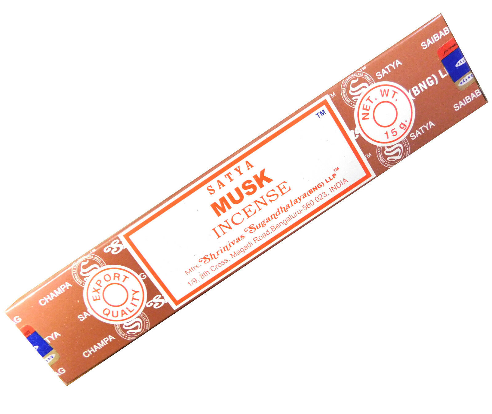 Bild von Räucherstäbchen Musk von Satya 15g Packung. Ca. 15 Incence Sticks