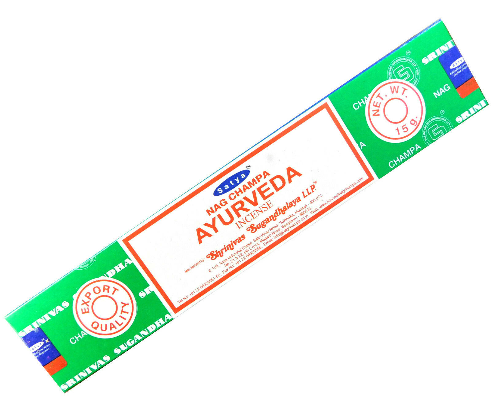 Bild von Räucherstäbchen Ayurveda von Satya 15g Packung. Ca. 15 Incence Sticks