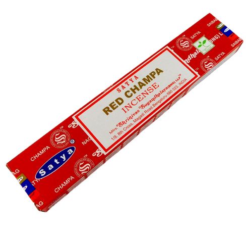 Bild von Räucherstäbchen Red Champa von Satya 15g Packung. Ca. 15 Incence Sticks