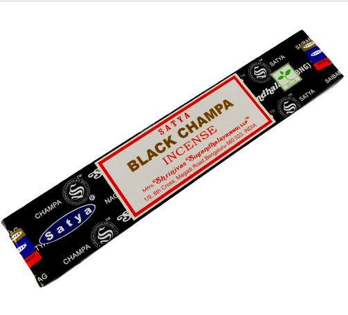 Bild von Räucherstäbchen Black Champa von Satya 15g Packung. Ca. 15 Incence Sticks