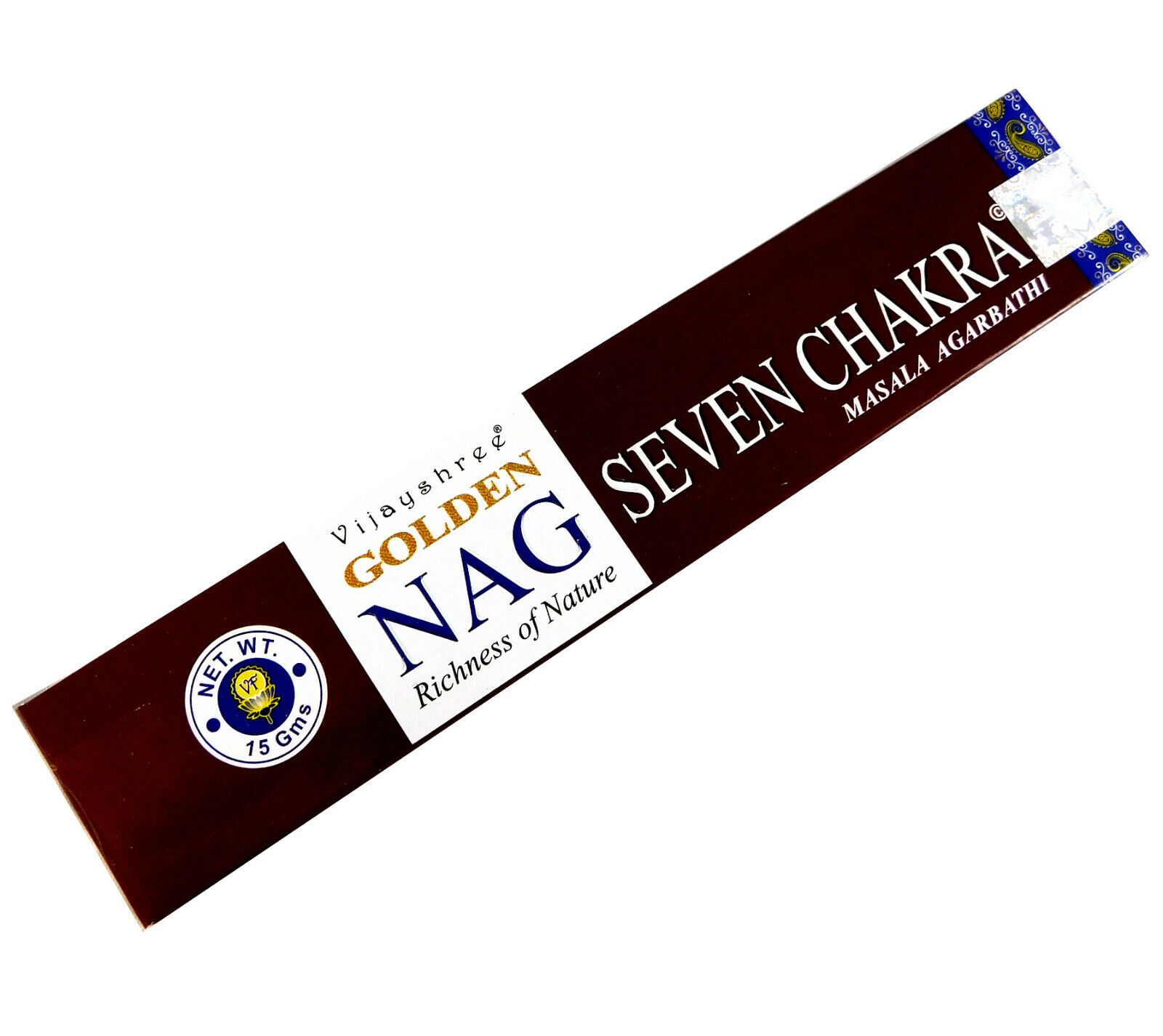 Bild von Räucherstäbchen Golden Nag Seven Chakra von Vijayshree 15g Packung. Ca. 15 Incence Sticks