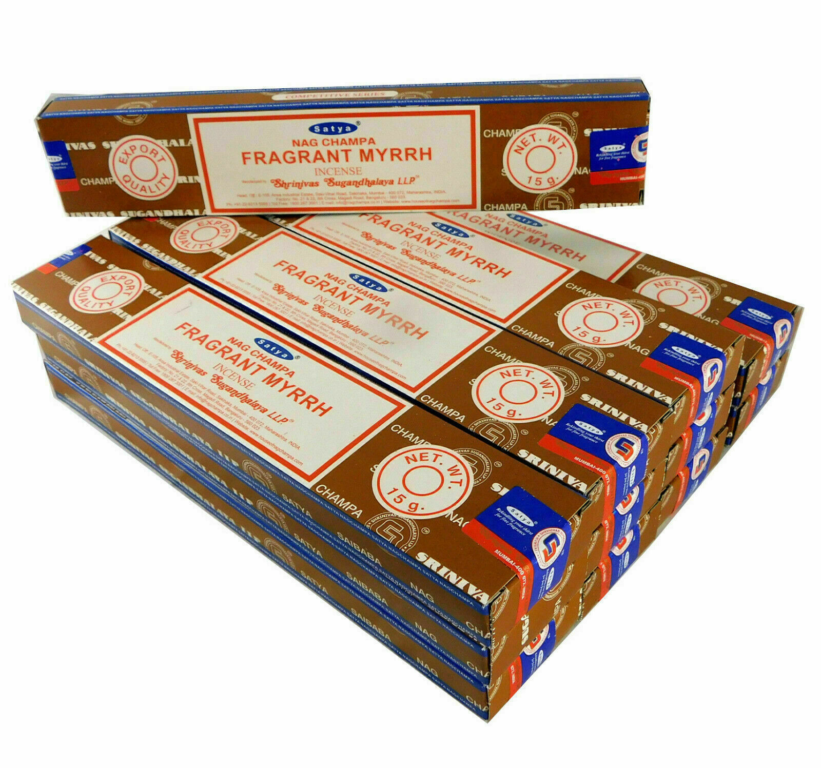 Bild von Satya Räucherstäbchen  Fragrant Myrrh 12 Packs a 15g
