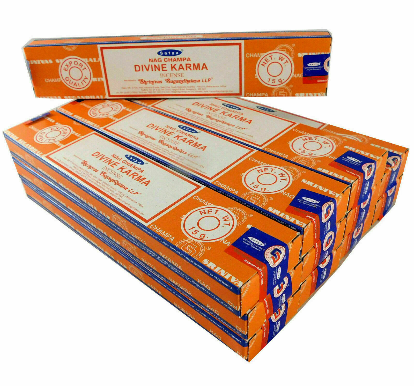 Bild von Satya Räucherstäbchen Divine Karma 12 Packs a 15g