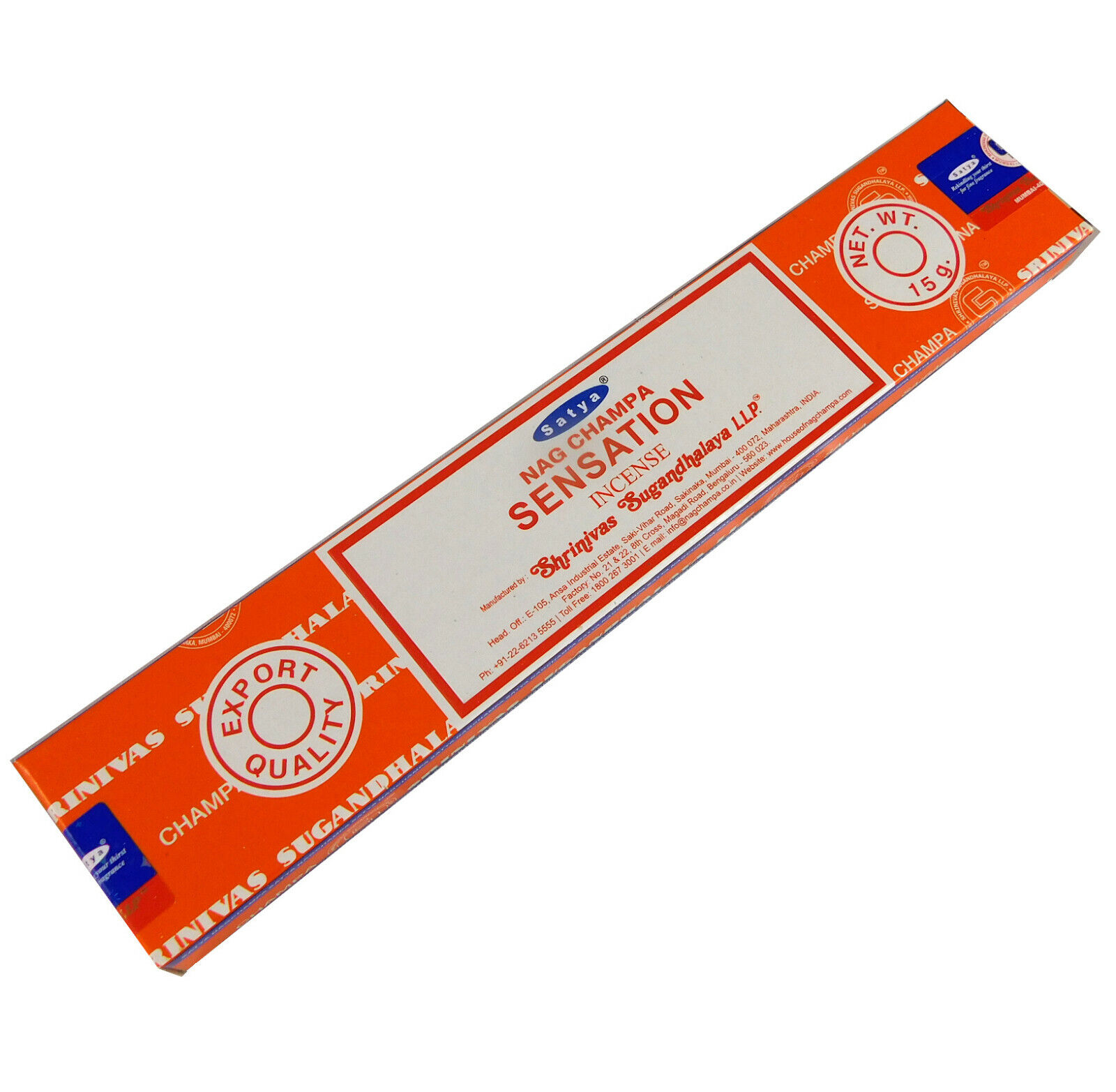 Bild von Räucherstäbchen Sensation von Satya 15g Packung. Ca. 15 Incence Sticks