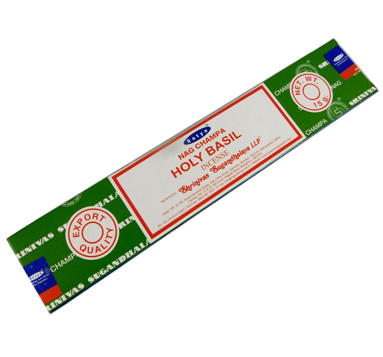 Bild von Räucherstäbchen Holy Basil von Satya 15g Packung. Ca. 15 Incence Sticks