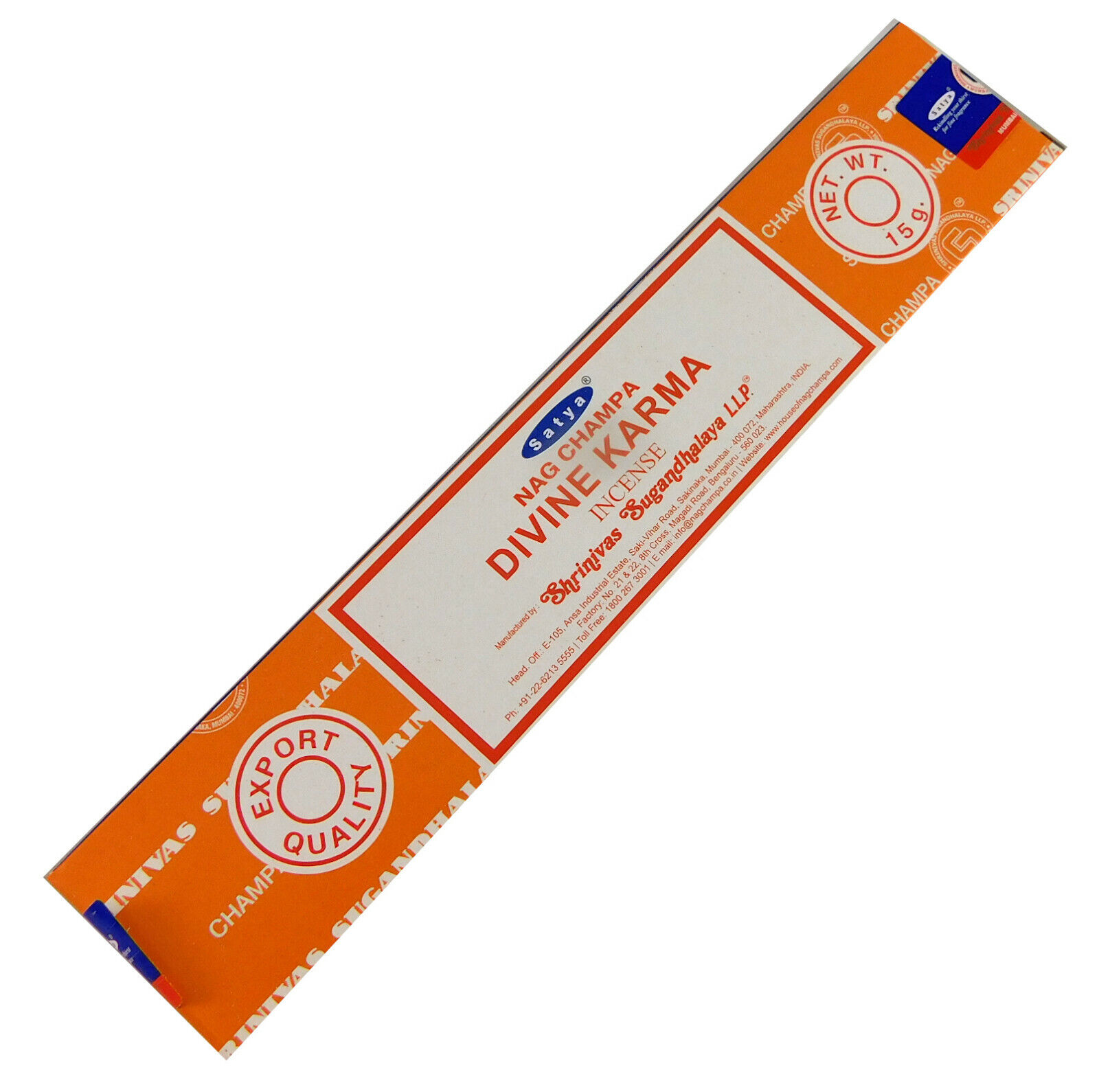Bild von Räucherstäbchen Divine Karma von Satya 15g Packung. Ca. 15 Incence Sticks