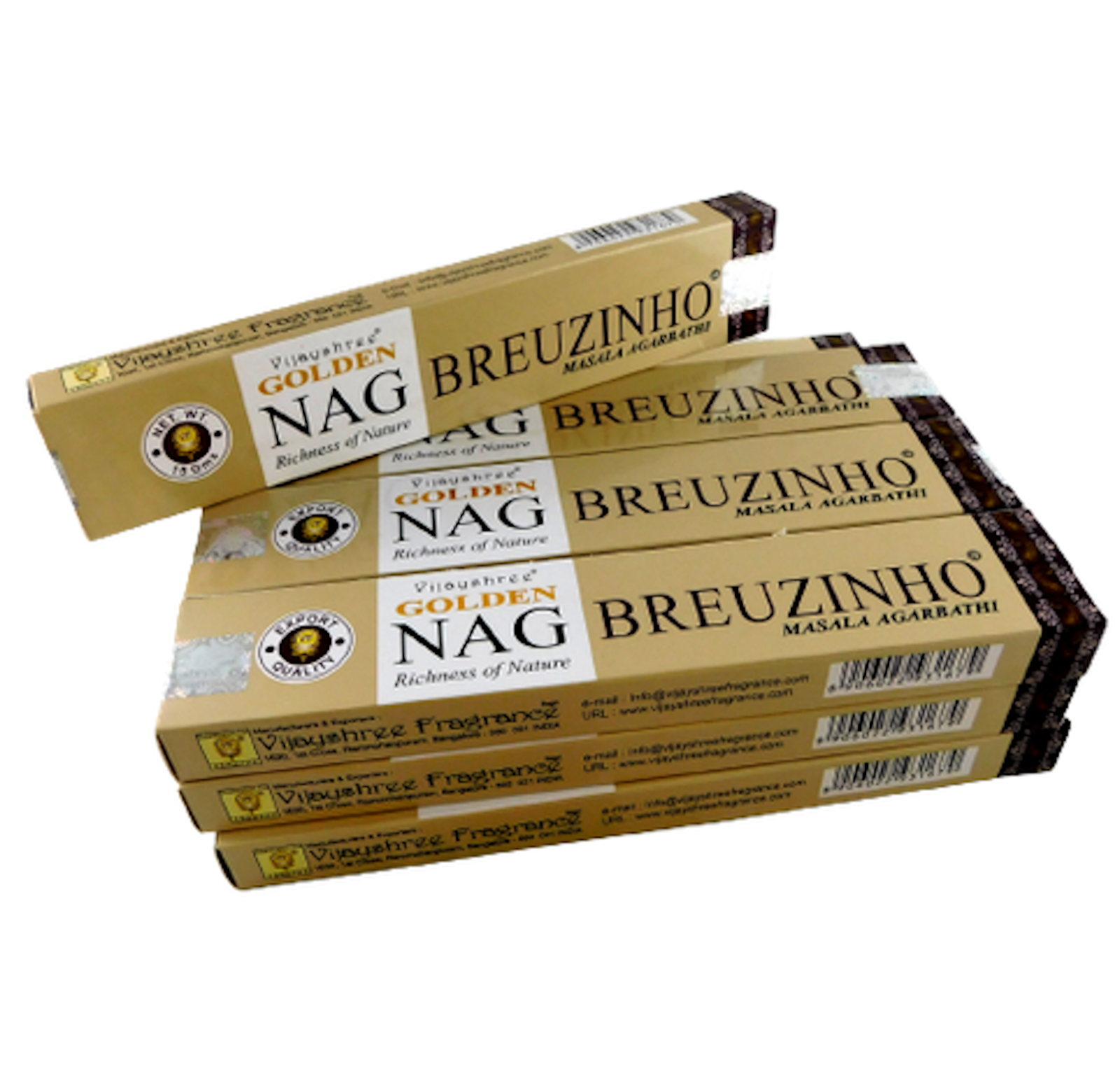 Bild von Vijayshree Räucherstäbchen Golden Nag Breuzinho 12 Packs a 15g