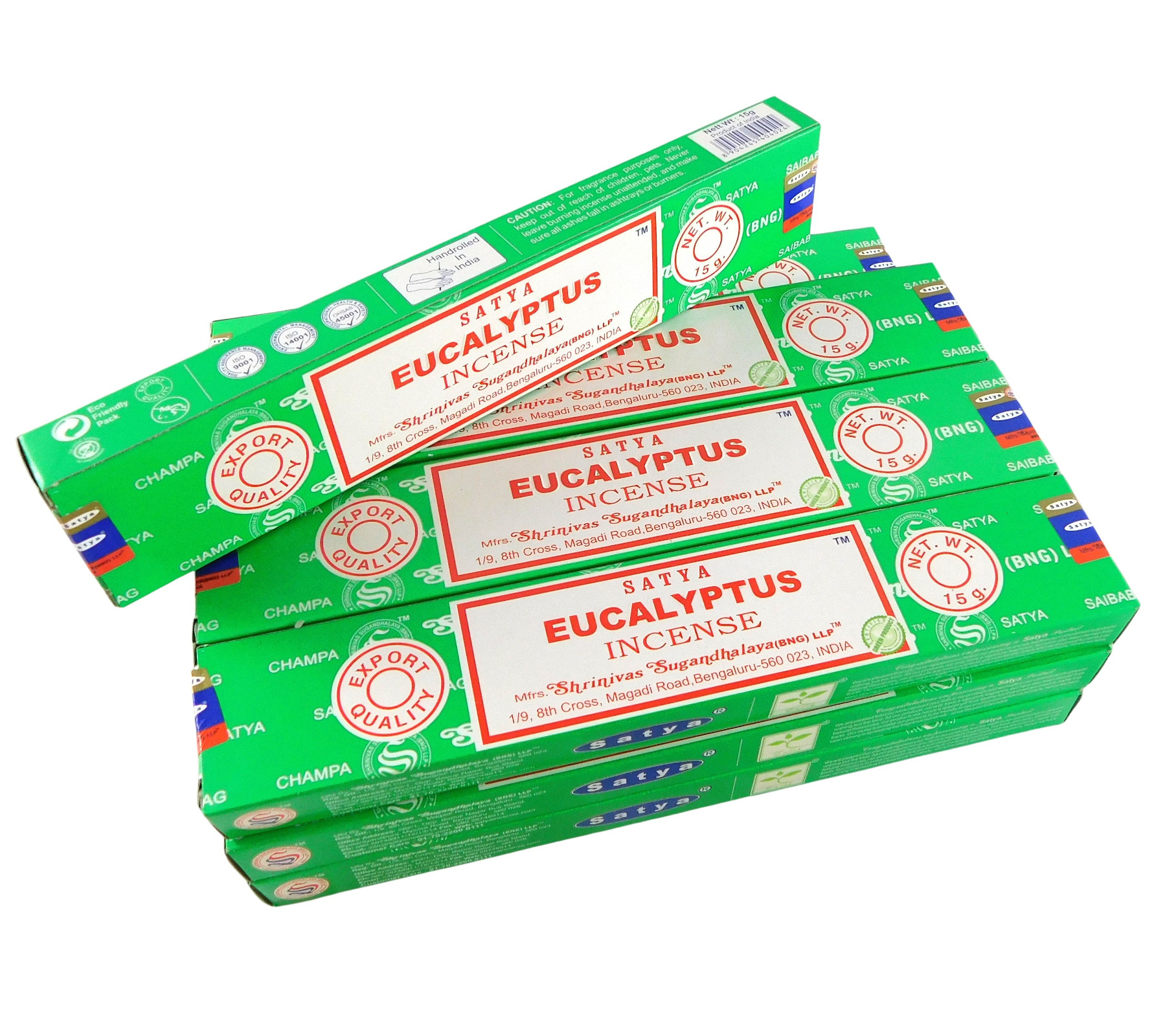 Bild von Satya Räucherstäbchen Eucalyptus, 12 Packs a 15g