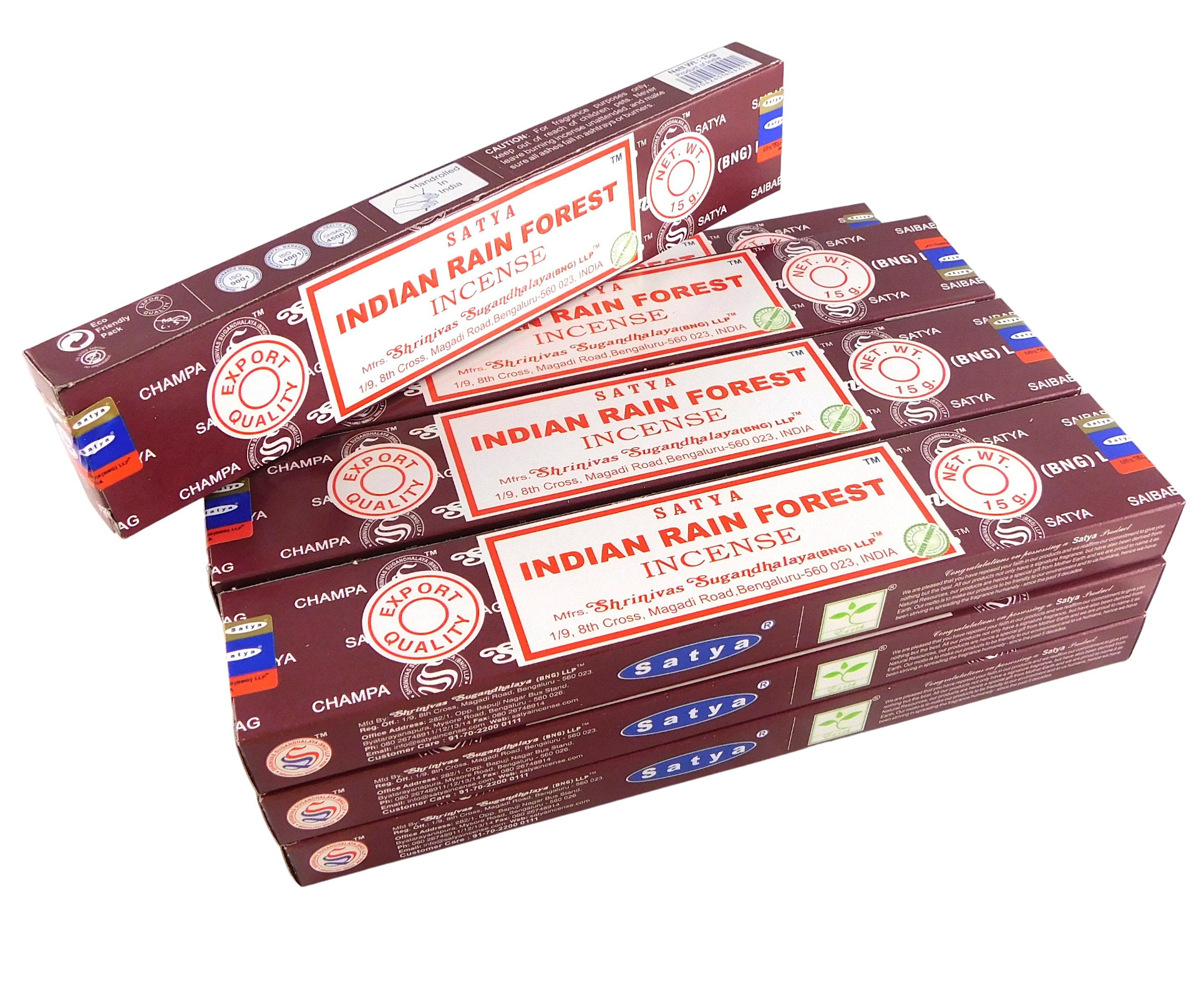 Bild von Satya Räucherstäbchen Indian Rain Forest, 12 Packs a 15g