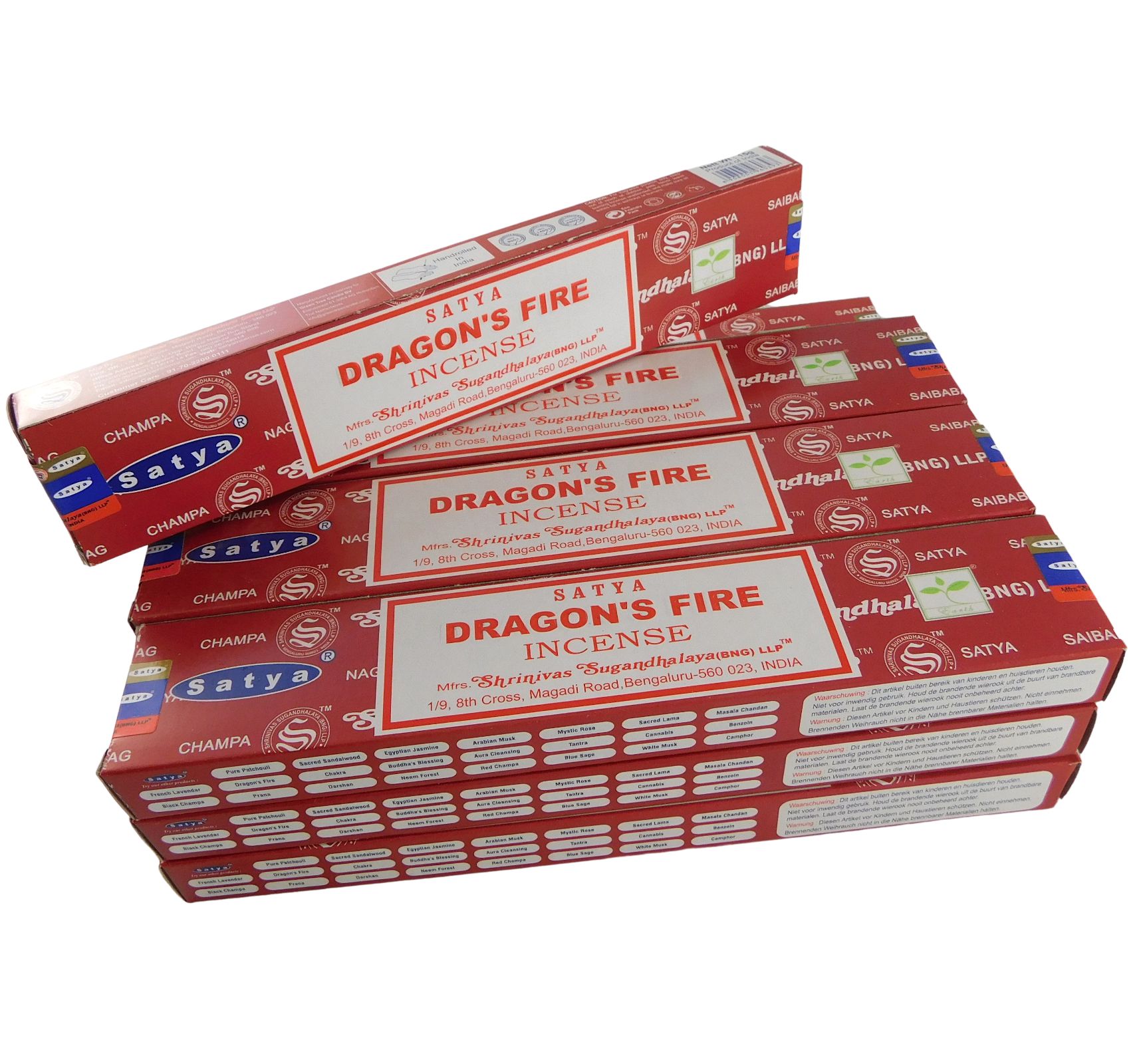 Bild von Satya Räucherstäbchen Dragons Fire, 12 Packs a 15g