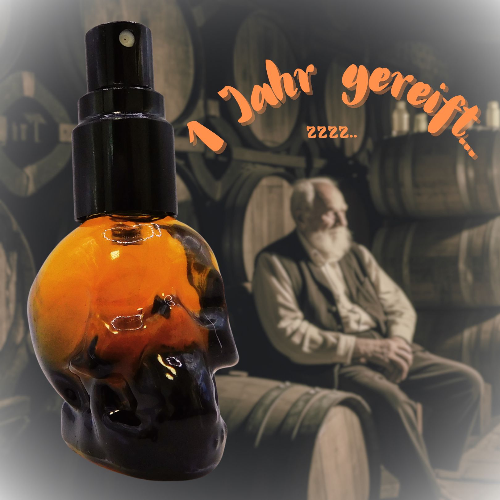Bild von Ancient Patchouli, Parfum, im süßen Skull-Sprühflakon, 8ml, ein Jahr gereift!