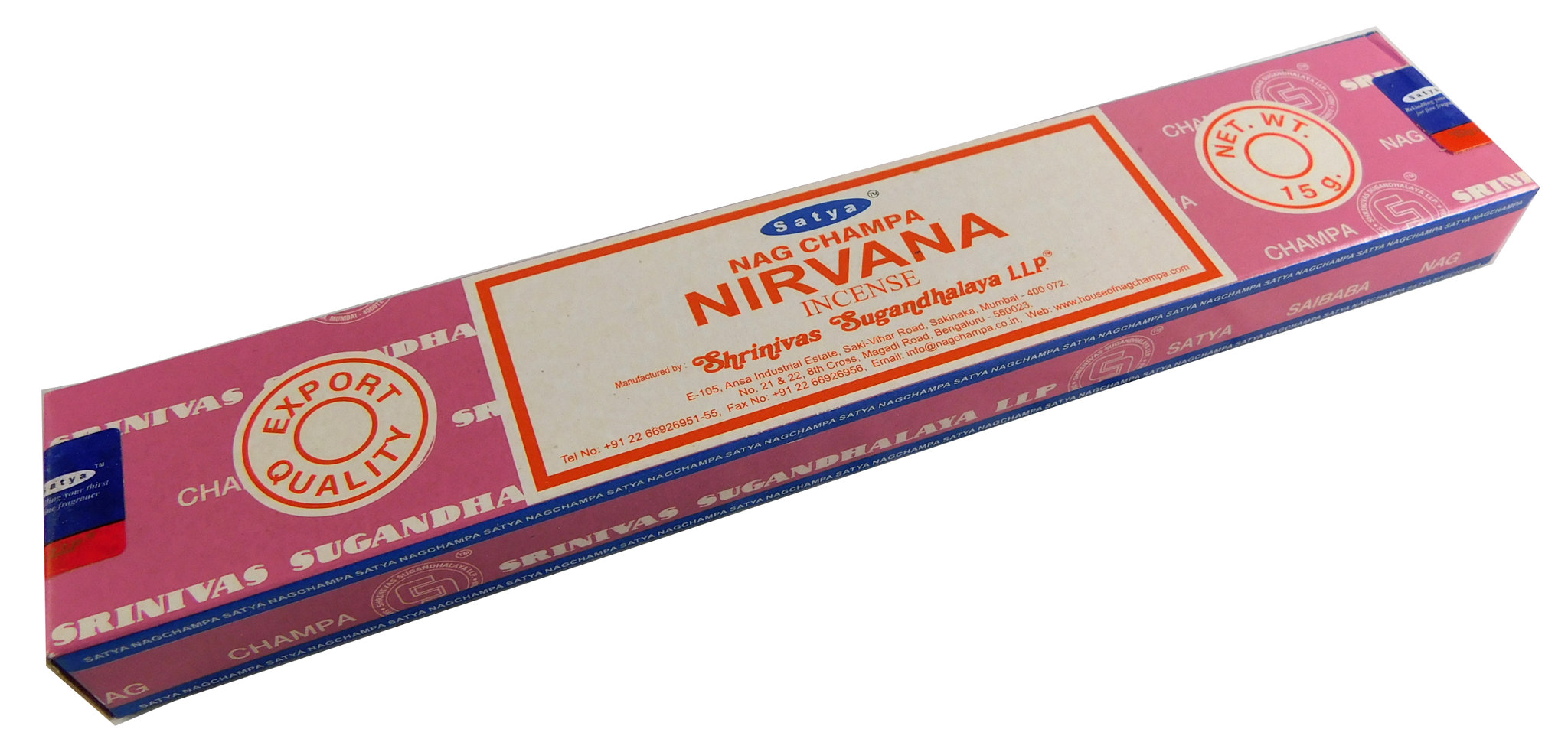 Bild von Räucherstäbchen Nirvana von Satya 15g Packung. Ca. 15 Incence Sticks