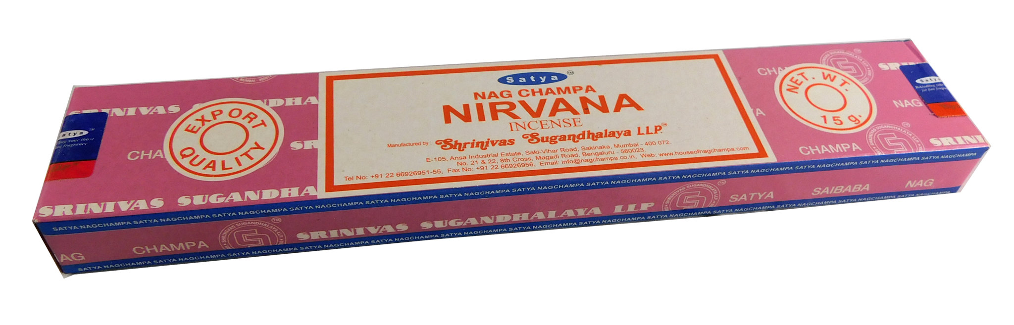 Bild von Räucherstäbchen Nirvana von Satya 15g Packung. Ca. 15 Incence Sticks