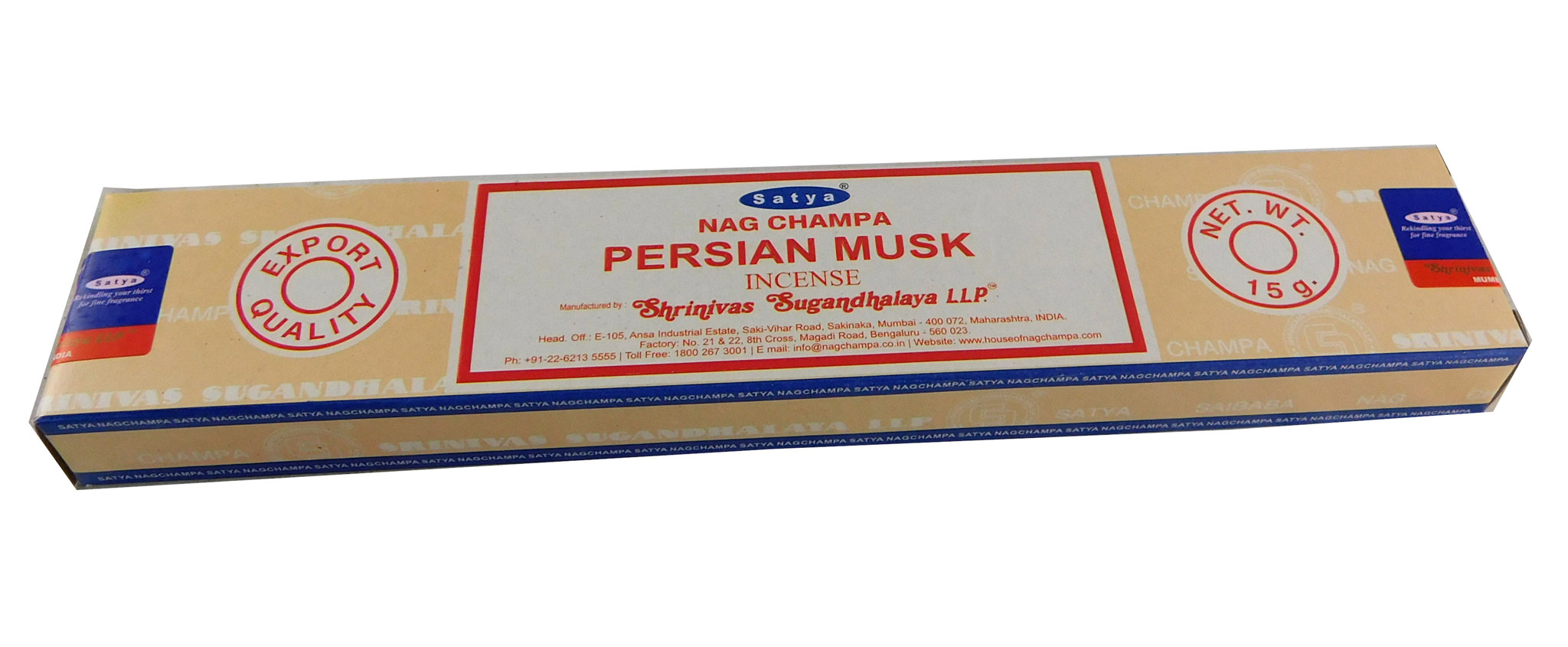 Bild von Räucherstäbchen Persian Musk von Satya 15g Packung. Ca. 15 Incence Sticks