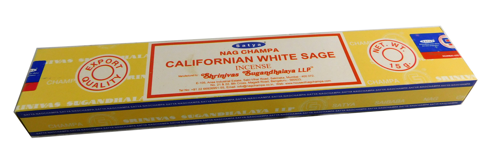 Bild von Räucherstäbchen California White Sage von Satya 15g Packung. Ca. 15 Incence Sticks