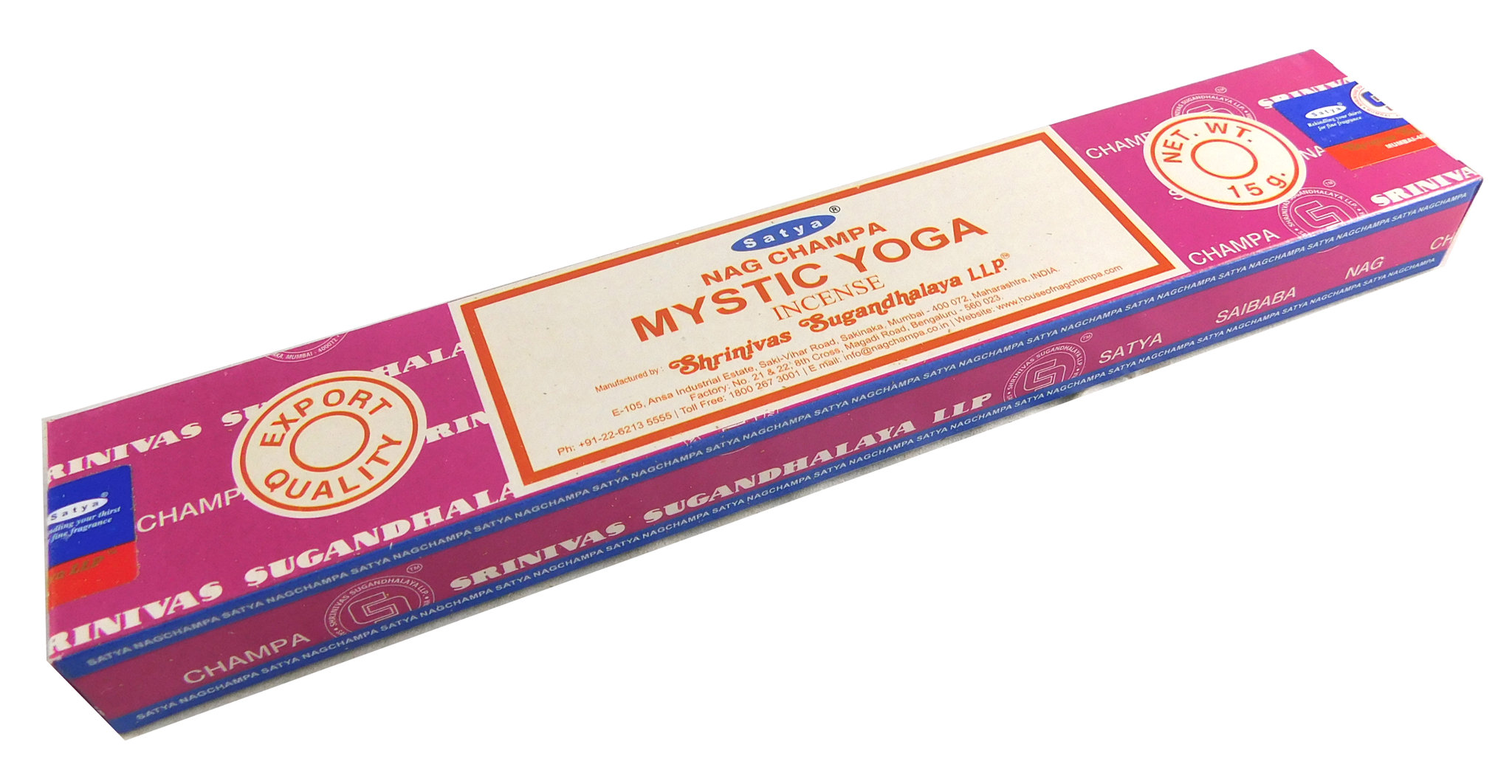 Bild von Räucherstäbchen Mystic Yoga von Satya 15g Packung. Ca. 15 Incence Sticks