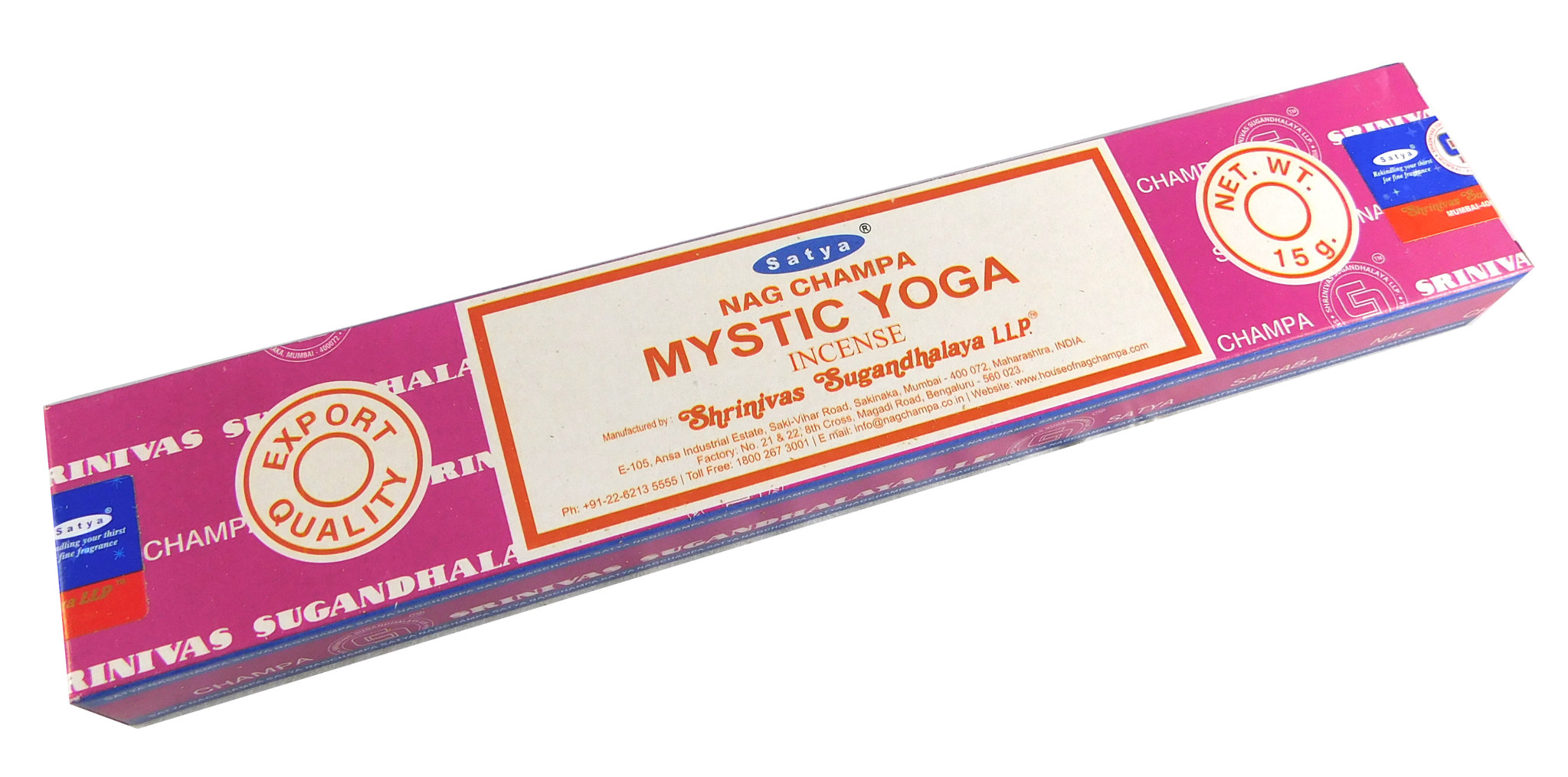 Bild von Räucherstäbchen Mystic Yoga von Satya 15g Packung. Ca. 15 Incence Sticks