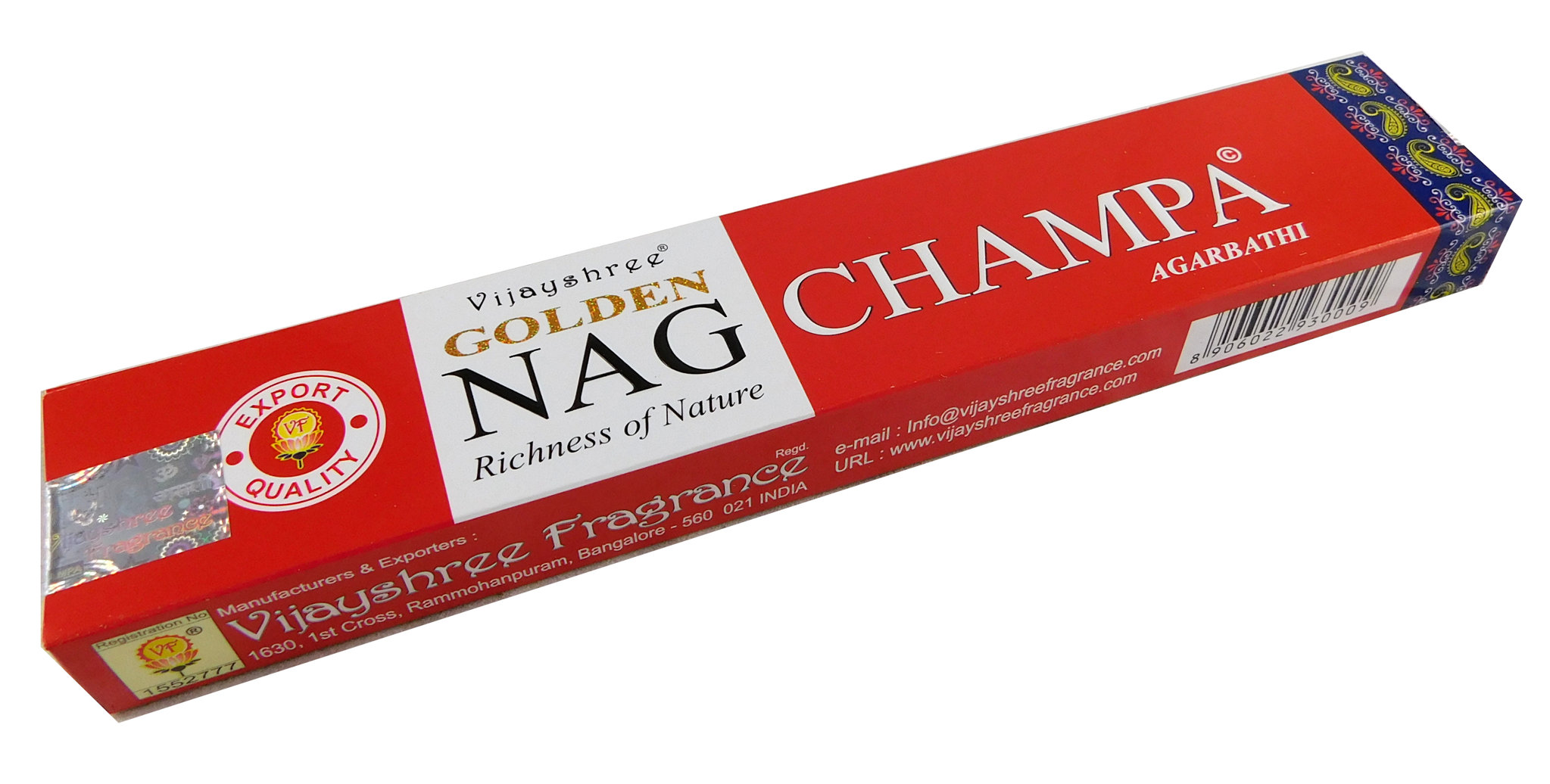 Bild von Räucherstäbchen Golden Nag Champa von Vijayshree 15g Packung. Ca. 15 Incence Sticks