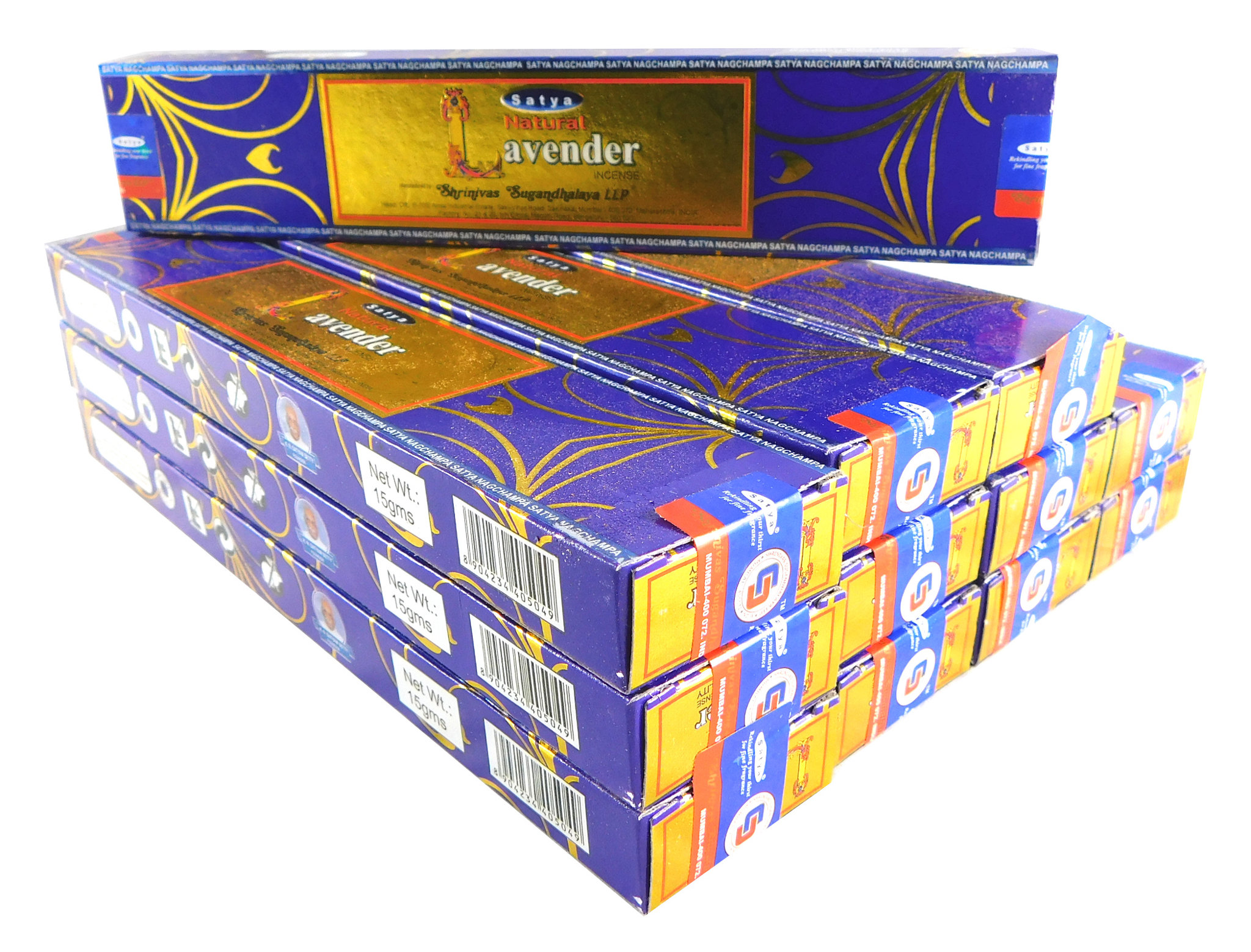 Bild von Satya Räucherstäbchen Natural Lavender Räucherwerk 12 Packs a 15g