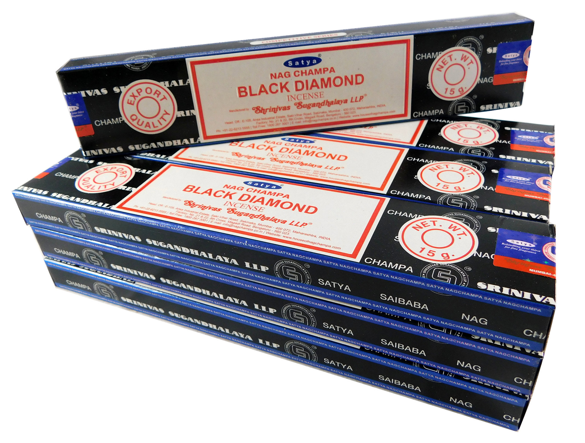 Bild von Satya Räucherstäbchen Black Diamond 12 Packs a 15g